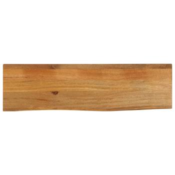 ARDEBO.de - Tischplatte mit Baumkante 100x40x2,5 cm Massivholz Mango
