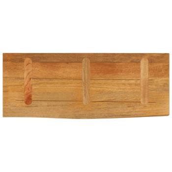 Tischplatte mit Baumkante 90x20x3,8 cm Massivholz Mango