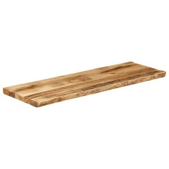 Tischplatte mit Baumkante 120x40x3,8 cm Raues Mango Massivholz
