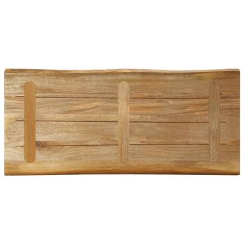 Tischplatte mit Baumkante 90x40x2,5 cm Raues Mango Massivholz
