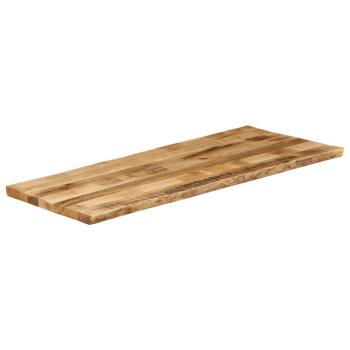Tischplatte mit Baumkante 140x60x2,5 cm Raues Mango Massivholz