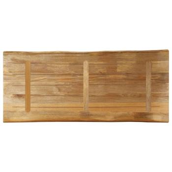 Tischplatte mit Baumkante 140x60x2,5 cm Raues Mango Massivholz