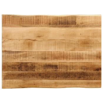 ARDEBO.de - Tischplatte mit Baumkante 80x60x3,8 cm Raues Mango Massivholz