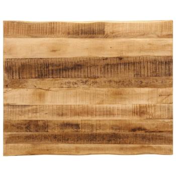 ARDEBO.de - Tischplatte mit Baumkante 110x80x3,8 cm Raues Mango Massivholz