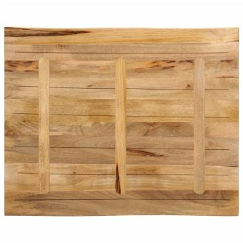 Tischplatte mit Baumkante 110x80x3,8 cm Raues Mango Massivholz