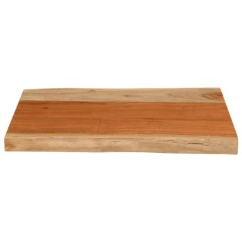 Tischplatte 70x40x3,8 cm Rechteckig Massivholz Akazie Baumkante