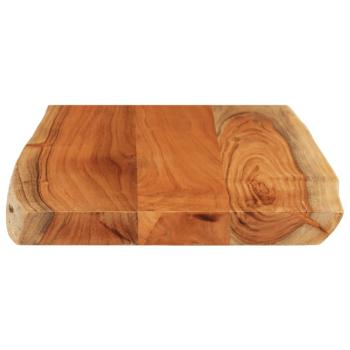 Tischplatte 70x40x3,8 cm Rechteckig Massivholz Akazie Baumkante