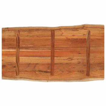 Tischplatte 100x60x3,8cm Rechteckig Massivholz Akazie Baumkante