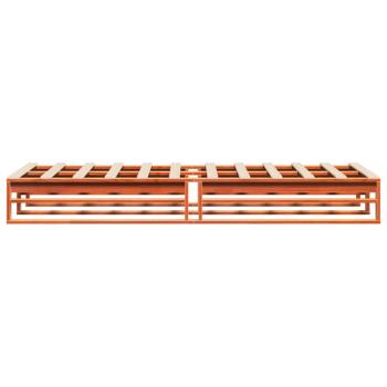 Massivholzbett ohne Matratze Wachsbraun 90x200 Kiefernholz