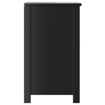 Waschbeckenunterschrank BERG Schwarz 60x34x59 cm Kiefernholz
