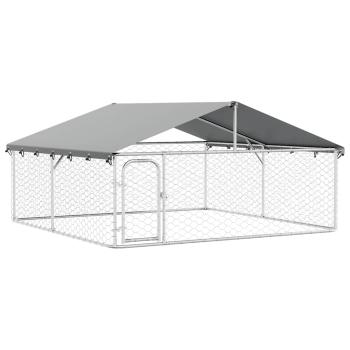 Outdoor-Hundezwinger mit Dach 300x300x150 cm