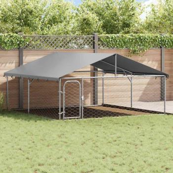 Outdoor-Hundezwinger mit Dach 300x300x150 cm