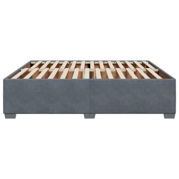 Bettgestell ohne Matratze Dunkelgrau 200x200 cm Samt