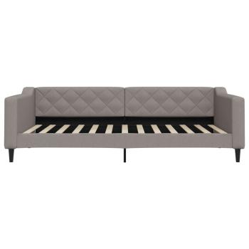 Tagesbett Ausziehbar Taupe 100x200 cm Stoff