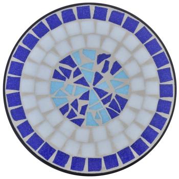 Beistelltisch Mosaik Blau und Weiß