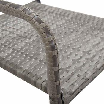 Garten-Essst?hle 2 Stk. Stapelbar Grau Polyrattan