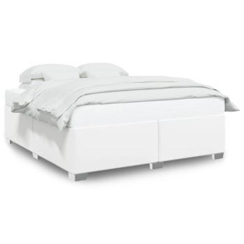 Bettgestell Weiß 200x200 cm Kunstleder