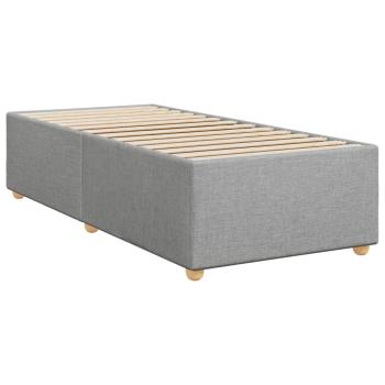 Bettgestell ohne Matratze Hellgrau 90x190 cm Stoff