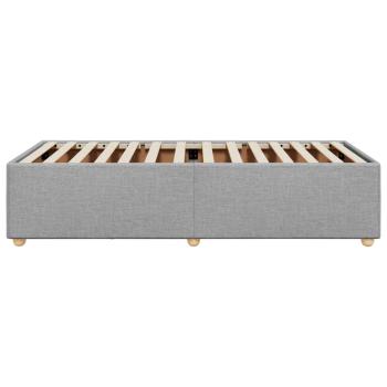 Bettgestell ohne Matratze Hellgrau 90x190 cm Stoff