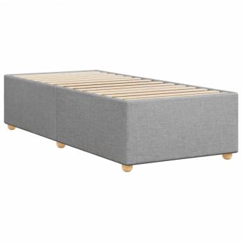 Bettgestell ohne Matratze Hellgrau 90x190 cm Stoff