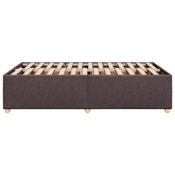 Bettgestell ohne Matratze Dunkelbraun 120x190 cm Stoff