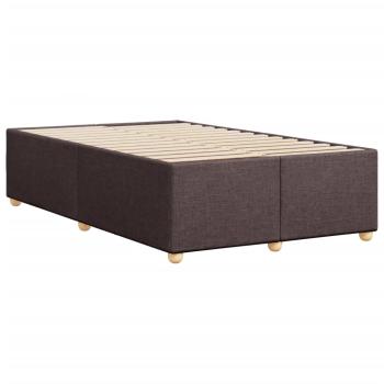 Bettgestell ohne Matratze Dunkelbraun 120x190 cm Stoff