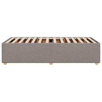 Bettgestell ohne Matratze Taupe 90x200 cm Stoff