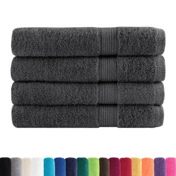 Premium Saunatücher SOLUND 4 Stk. Anthrazit 80x200 cm 600 g/m²