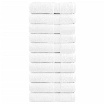 ARDEBO.de - Premium Badetücher SOLUND 10 Stk. Weiß 100x150 cm 600 g/m²