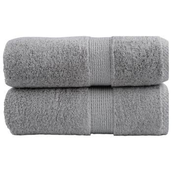 Premium Gästetücher SOLUND 2 Stk. Grau 30x50 cm 600 g/m²
