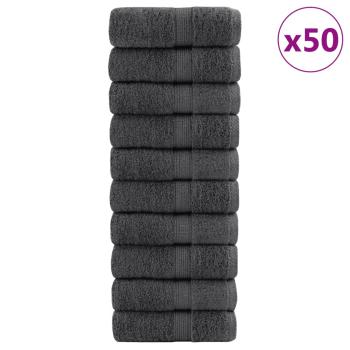 ARDEBO.de - Premium Gästetücher SOLUND 50 Stk. Anthrazit 30x50 cm 600 g/m²