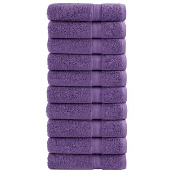 ARDEBO.de - Premium Badetücher SOLUND 10 Stk. Lila 100x150 cm 600 g/m²