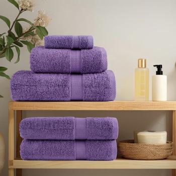 Premium Badetücher SOLUND 10 Stk. Lila 100x150 cm 600 g/m²