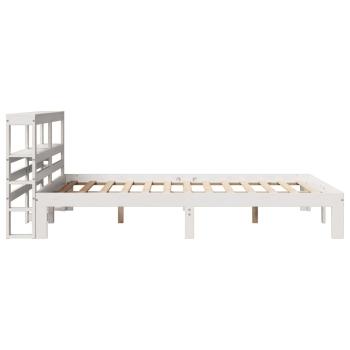 Bettgestell mit Kopfteil ohne Matratze Weiß 120x200 cm