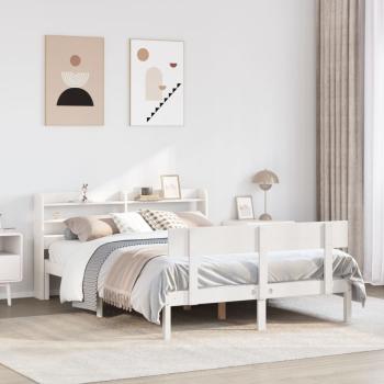 ARDEBO.de - Massivholzbett ohne Matratze Weiß 160x200 Kiefernholz