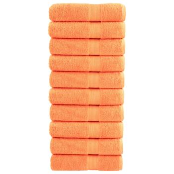 ARDEBO.de - Premium-Duschtücher SOLUND 10 Stk. Orange 70x140 cm 600 g/m²