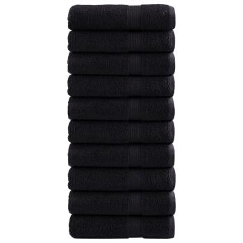 ARDEBO.de - Premium Badetücher SOLUND 10 Stk. Schwarz 100x150 cm 600 g/m²