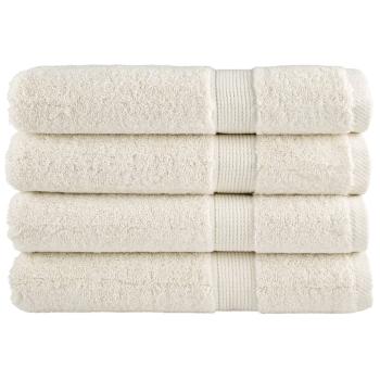 ARDEBO.de - Premium-Handtücher SOLUND 4 Stk. Cremeweiß 100x200 cm 600 g/m²