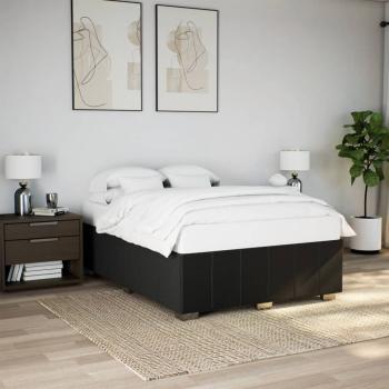 ARDEBO.de - Bettgestell ohne Matratze Schwarz 140x190 cm Stoff