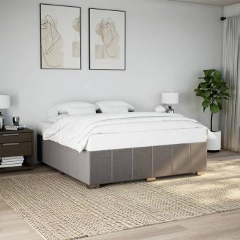 ARDEBO.de - Bettgestell ohne Matratze Taupe 180x200 cm Stoff
