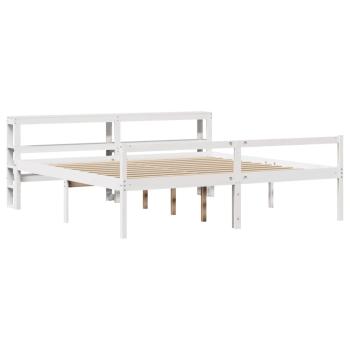 Seniorenbett mit Kopfteil ohne Matratze Weiß 180x200 cm