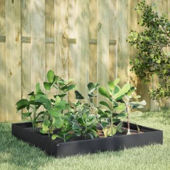 ARDEBO.de - Hochbeet Anthrazit 100x100x26 cm Stahl