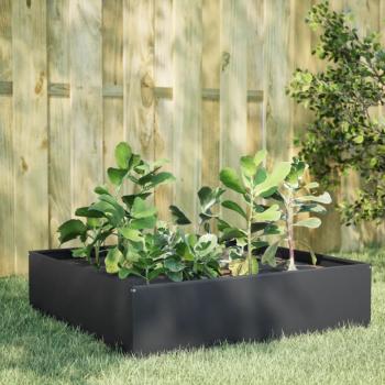 ARDEBO.de - Hochbeet Anthrazit 100x100x41 cm Stahl