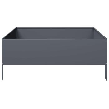 Hochbeet Anthrazit 100x100x41 cm Stahl