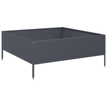 Hochbeet Anthrazit 100x100x41 cm Stahl