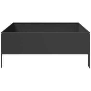 Hochbeet Schwarz 100x100x41 cm Stahl
