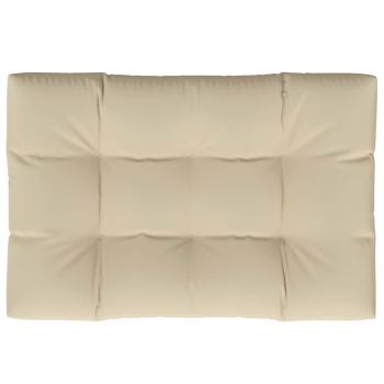 Palettenkissen Beige 120x80x12 cm Stoff