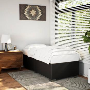 ARDEBO.de - Bettgestell Schwarz 100x200 cm Kunstleder