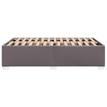 Bettgestell ohne Matratze Grau 120x190 cm Kunstleder