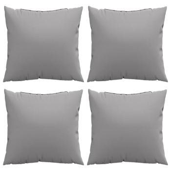 Sofakissen 4 Stk. Grau 40x40 cm Stoff